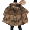 Wild Wolf & Eagle Horn Button Long Fleece Windbreaker WCS