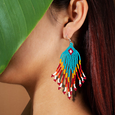 9E48💞Sale-Priced💞 Tibetan Natural Coral Handmade Chunky Mexican Earrings!!  | eBay