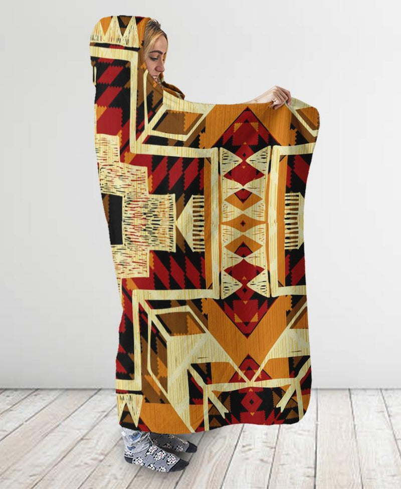 Native Pattern Hooded Blanket WCS