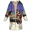 Native American Dance Horn Button Long Fleece Windbreaker WCS