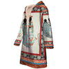 Indigenous Women Horn Button Long Fleece Windbreaker WCS