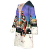 Native American Dance Horn Button Long Fleece Windbreaker WCS