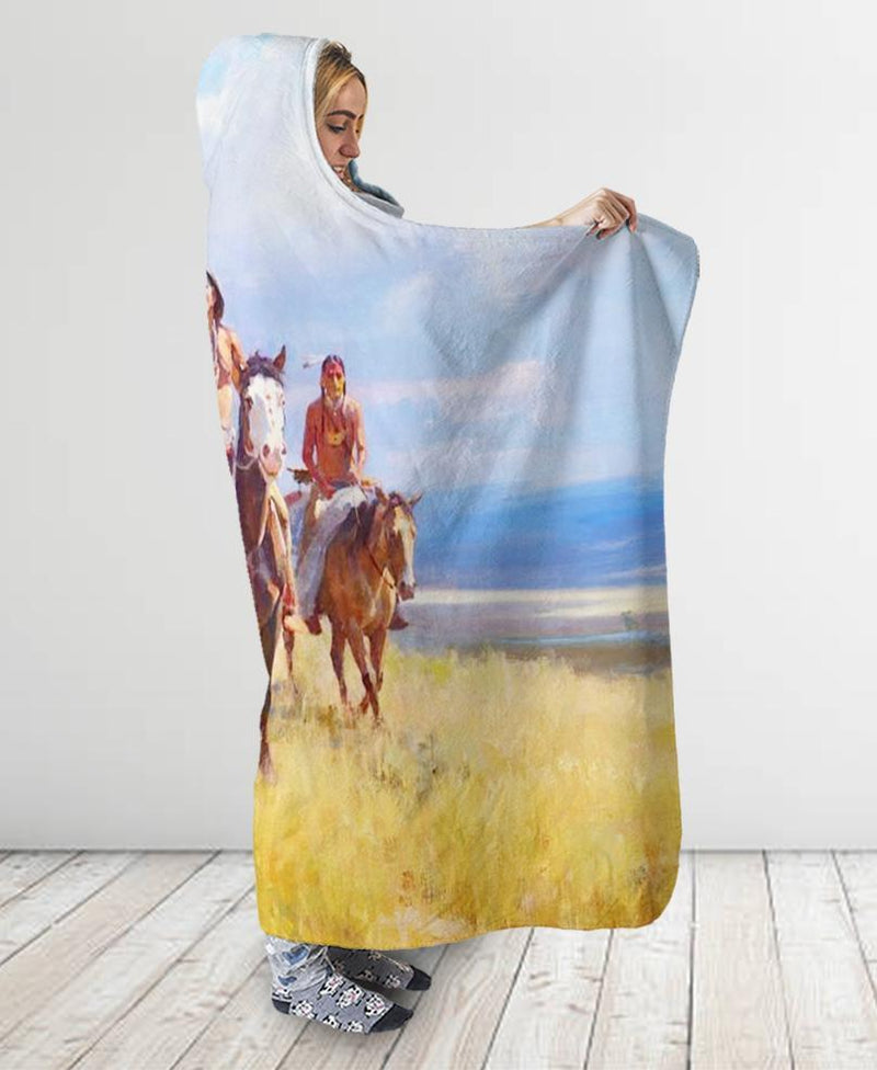 Native American Hooded Blanket WCS