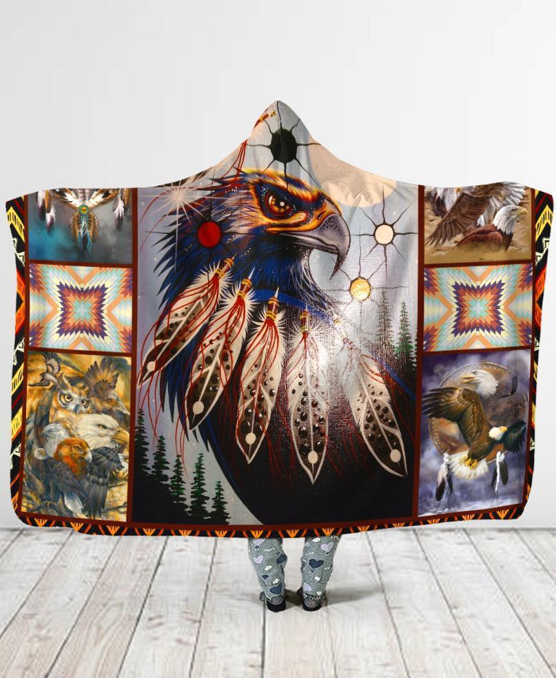 Native Eagles Hooded Blanket WCS