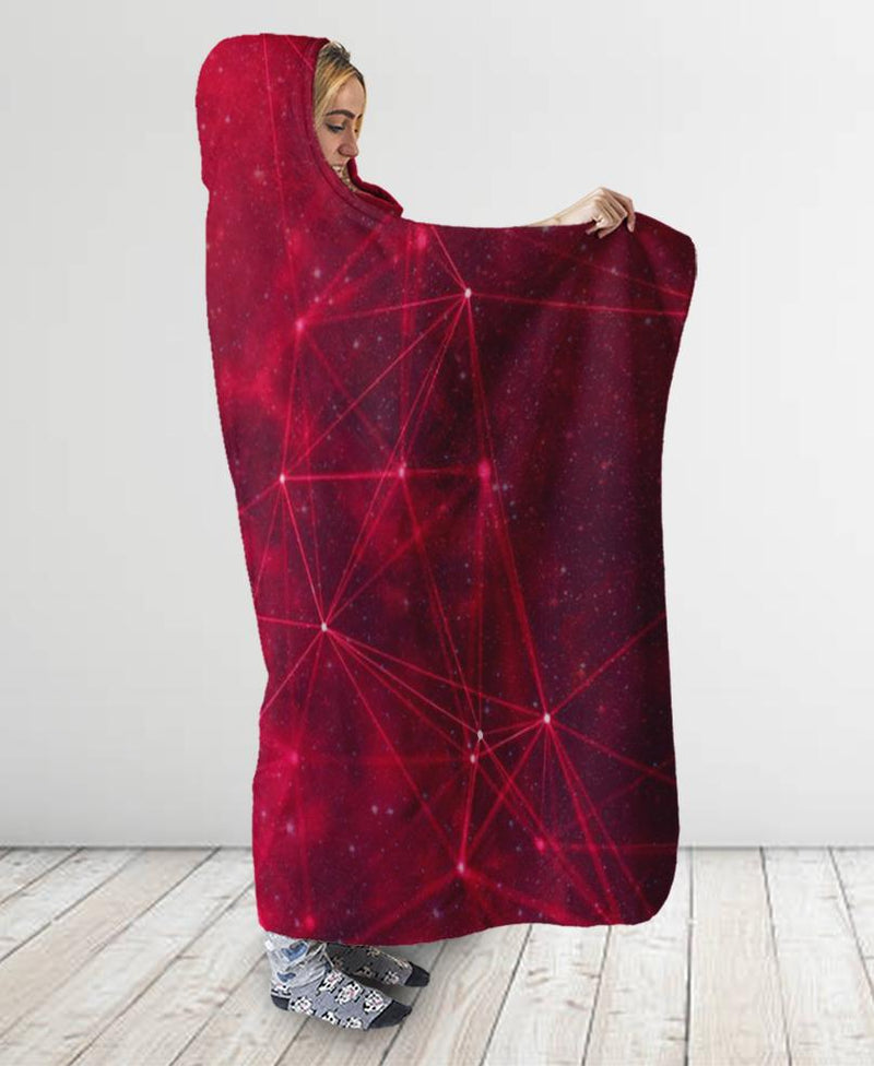 Galaxy Red Hooded Blanket WCS