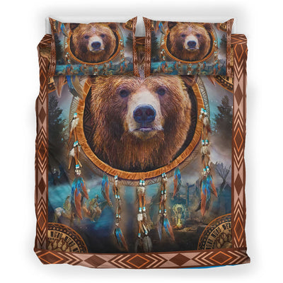 Brown Bear Dreamcatcher Native American Bedding Set WCS