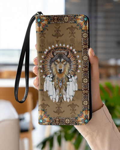 Native American Wolves Womens Clutch Purse 11 WCS