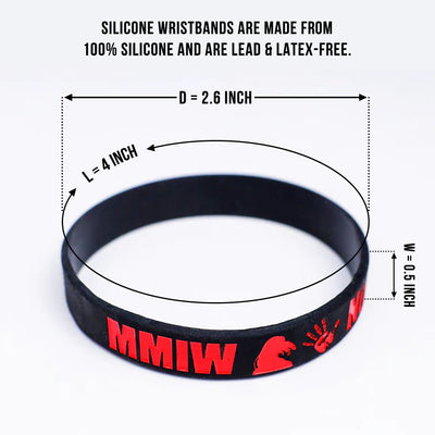 MMIW No More Stolen Sisters Silicone WristbandDebossed Color V001