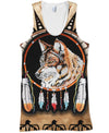Striped Wolf Native 3D Hoodie - Native American Pride Shop