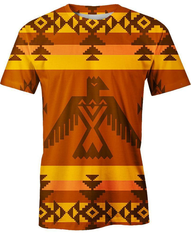 Orange Eagle 3D Hoodie - Native American Pride Shop